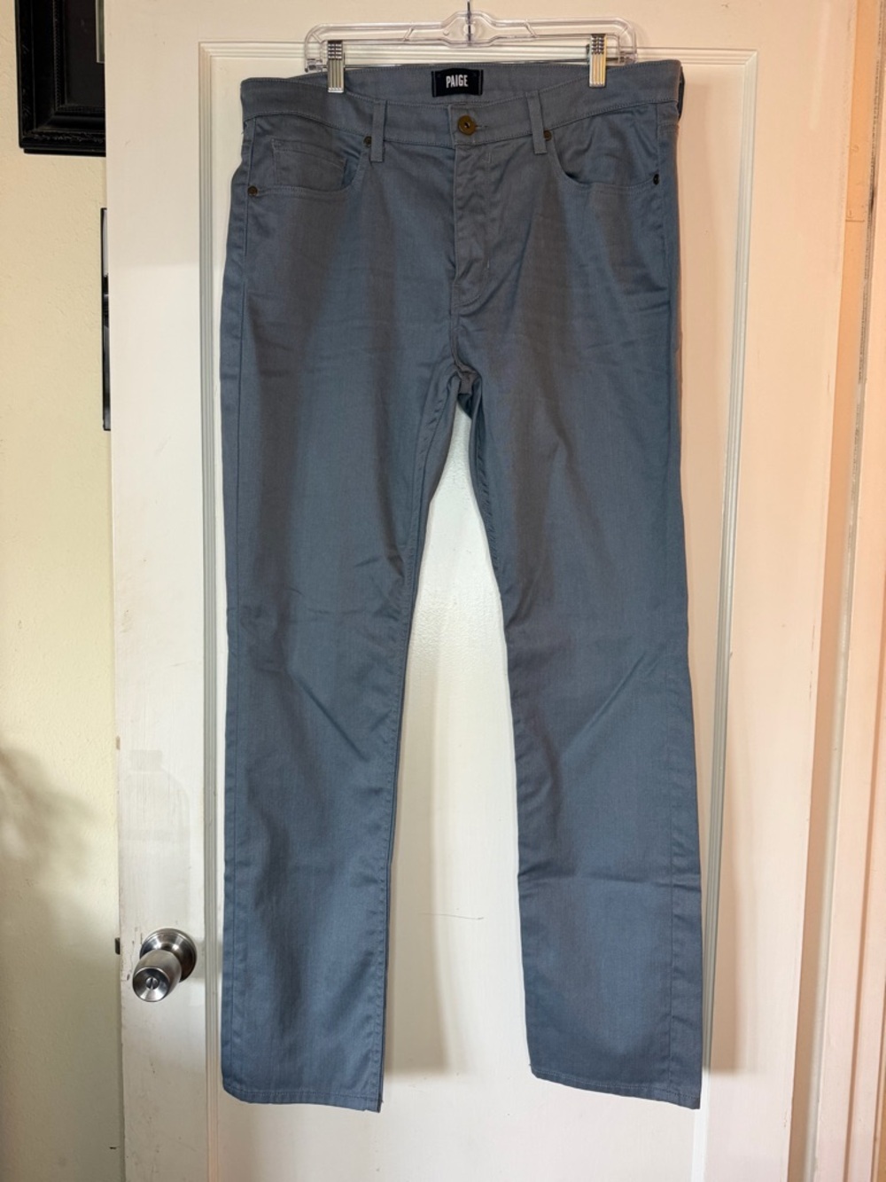 Paige Federal Grey Slim Jeans classic denim cotton business casual office